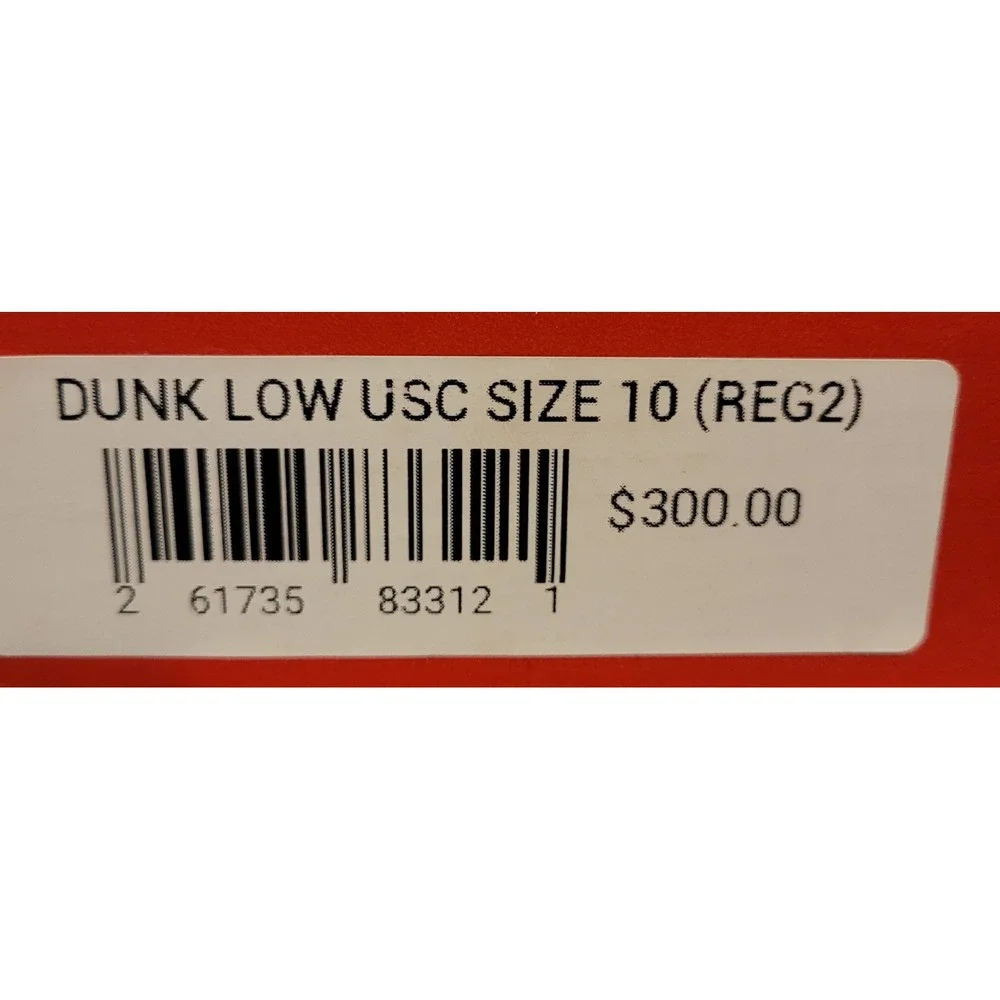 Nike Dunk Low Retro Gym Red White USC DD1391-602 Men's Size 10 UK 9 EUR 44 NIB